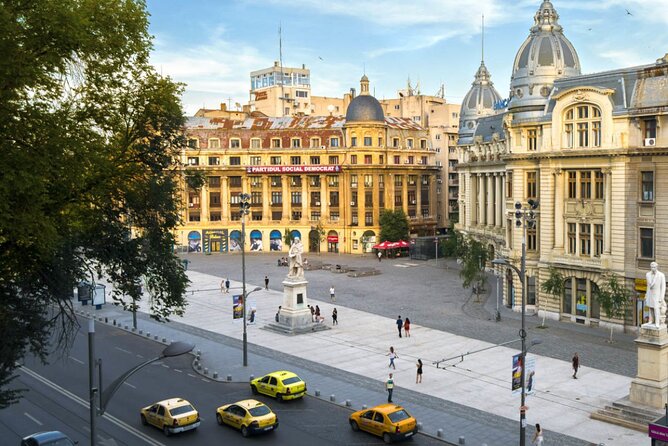 Best Walking Tour of Bucharest's City Center - 2.5 hours - Memorialul Renasterii in Revolution Square: the potato and December 1989
