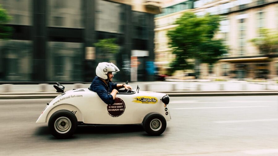 Bucharest: City Tour by a Mini Hot Rod - Meeting at Promenada Mall, then helmet on