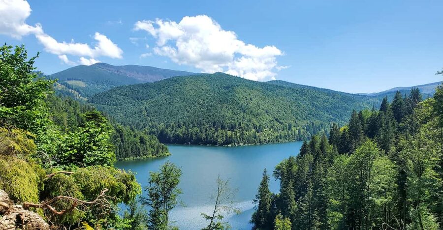 From Cluj: Mountain Bike around Lake Dragan - Lake Dragan gives you real trail time, not a sightseeing bus day