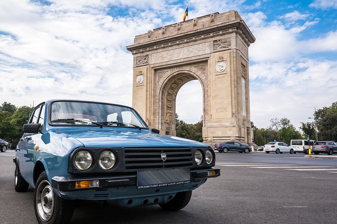 Private -RedPatrol Tour of Bucharest with a Romanian Vintage Car - Academia Română: another big statement in stone