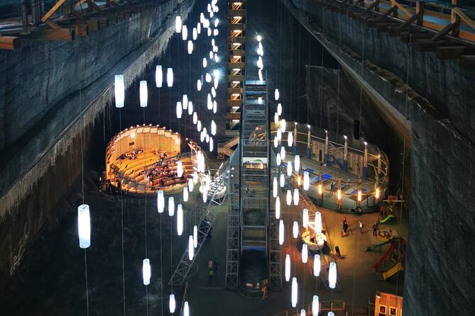 Turda Salt Mine, Corvin Castle and Alba Fortress from Cluj - Salina Turda: Roman salt work, salt formations, and an underground lake